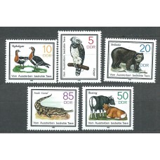 Alemania Oriental Correo 1985 Yvert 2576/80 ** Mnh Fauna