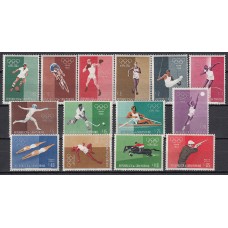 San Marino - Correo 1960 Yvert 489/98+A.121/4 ** Mnh Deportes