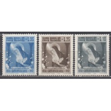 Vaticano Correo 1956 Yvert 227/29 ** Mnh