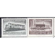 Argentina - Correo 1957 Yvert 577+Aereo 47 ** Mnh Trenes