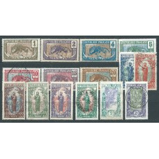 Congo Frances Correo 1907 Yvert 48/60+62/63 */usado Mh/used Fauna