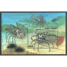 Cabo - Verde Hojas Yvert 21 ** Mnh Fauna - Langostas