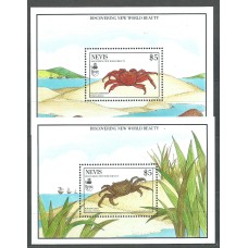 Nevis - Hojas Yvert 30/31 ** Mnh Fauna - Cangregos