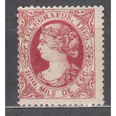 España Telégrafos 1869 Edifil 27 * Mh Normal