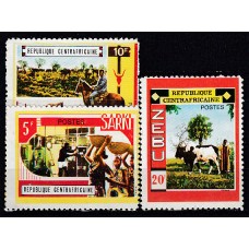 Centroafrica - Correo Yvert 128/30 ** Mnh Fauna Caballos