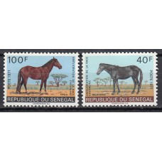 Senegal - Correo Yvert 343/44 ** Mnh Fauna -Caballos