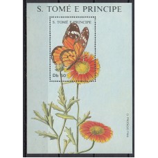 Santo Tomas y Principe - Hojas Yvert 61 ** Mnh  Fauna - Mariposas