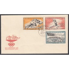 Checoslovaquia Sobres Primer Dia FDC Yvert 1089/91 - Deportes Olimpicos 1960