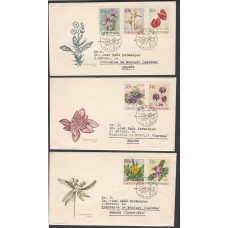 Checoslovaquia Sobres Primer Dia FDC Yvert 1584/90 Flora 1967