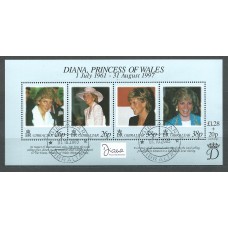 Gibraltar - Hojas Yvert 30 usado  Homenaje a Diana Princesa de Gales