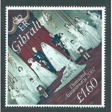 Gibraltar Correo 2007 Yvert 1197 ** Mnh 60 aniversario Bodas Isabel II
