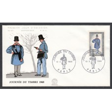 Francia Sobres Primer Dia FDC Yvert 1549 - Día del sello - Paris 1968
