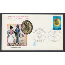 Francia Sobres Primer Dia FDC Yvert 1838 - Dia del sello Paris 1975