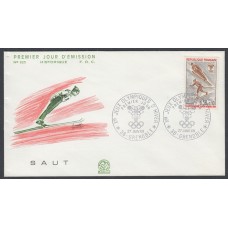 Francia Sobres Primer Dia FDC Yvert 1543 Deportes invierno Grenoble 1968