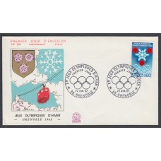 Francia Sobres Primer Dia FDC Yvert 1520 - Juegos Olimpicos Invierno Grenoble 1967