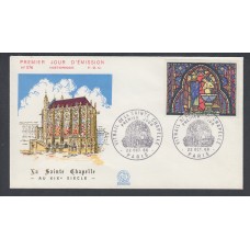 Francia Sobres Primer Dia FDC Yvert 1492 Santa Capilla de Paris 1966