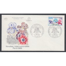 Francia Sobres Primer Dia FDC Yvert 1597 - Flores Internacionales Paris 1969