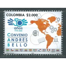 Colombia Correo 2020 Yvert 2142 ** Mnh Andres Bello