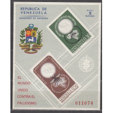 Venezuela Hojas Yvert 10 ** Mnh Erradicacion del Paludismo