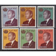 Marruecos Frances - Correo 1983 Yvert 936/41 ** Mnh Rey Hassan II
