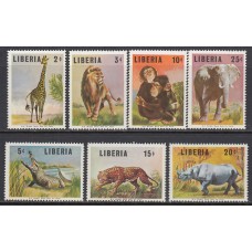 Liberia - Correo 1966 Yvert 429/35 ** Mnh Fauna Salvaje