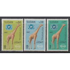 Sudan - Correo Yvert 195/97 ** Mnh Año Internacional del Turismo - Fauna