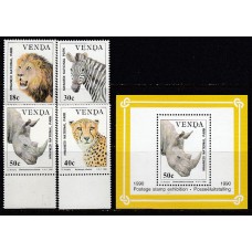 Venda - Correo Yvert 200/3+Hoja 6 ** Mnh Conservación de la Naturaleza - Fauna