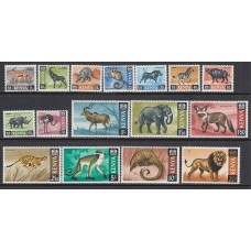 Kenya - Correo Yvert 20/33 * Mh  Fauna