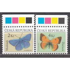 Chequia - Correo 2020 Yvert 963/4 ** Mnh  Fauna mariposas