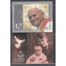 Vaticano Correo 2020 Yvert 1858 ** Mnh  Juan Pablo II