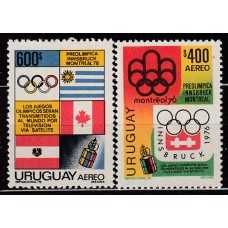 Uruguay - Aereo Yvert 395/6 * Mh  Olimpiadas Montreal