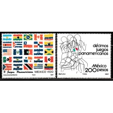 Mexico - Correo 1987 Yvert 1197/8 * Mh  Deportes banderas