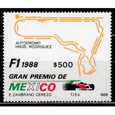 Mexico - Correo 1988 Yvert 1238 ** Mnh  Deportes automóvilismo