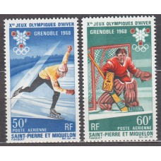 San Pierre y Miquelon - Aereo Yvert 40/1 * Mh Olimpiadas de Grenoble
