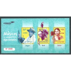 Costa Rica Hojas Yvert 79 ** Mnh Músicos