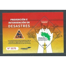 Costa Rica Hojas Yvert 78 ** Mnh Prevención Desastres