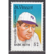 San Vicente - Correo Yvert 1080E ** Mnh Babe Ruth