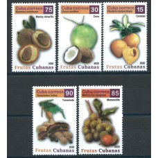 Cuba Correo 2020 Yvert 5896/5900 ** Mnh Frutas Cubanas