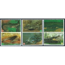 Cuba Correo 2020 Yvert 5905/10 ** Mnh Fauna - Cocodrilos