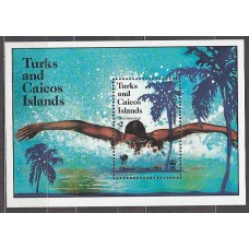 Turk y Caicos - Hojas Yvert 74 ** Mnh  Deportes natación