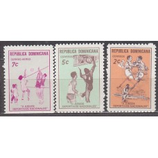 Dominicana - Correo 1971 Yvert 698/9+A.225 * Mh  Deportes