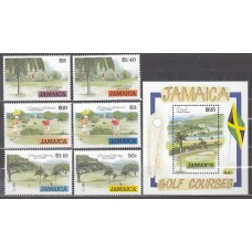 Jamaica - Correo Yvert 837/41+H.34 ** Mnh  Deportes