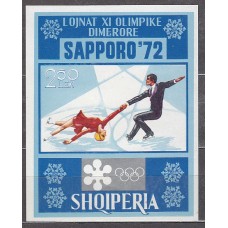 Albania Hojas 1972 Yvert 20 ** Mnh  Olimpiadas Sapporo
