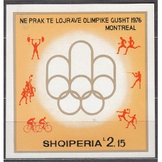 Albania Hojas 1975 Yvert 34 ** Mnh Olimpiadas de Montreal