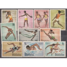 Burundi - Correo Yvert 102/11 * Mh Olimpiadas de Tokyo