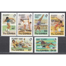 Gambia - Correo 1985 Yvert 559/64* Mh  Olimpiadas de los Angeles