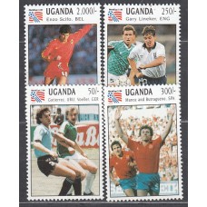 Uganda - Correo Yvert 1023/6 * Mn Deportes fútbol