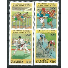 Zambia Correo Yvert 566/69 * Mh Deportes - Olimpiadas Barcelona 92