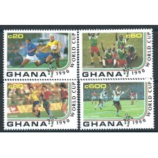 Ghana - Correo 1990 Yvert 1162/65 * Mh Deportes Fútbol