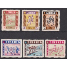 Liberia - Correo 1955 Yvert 325/7+A.86/8 ** Mnh  Deportes